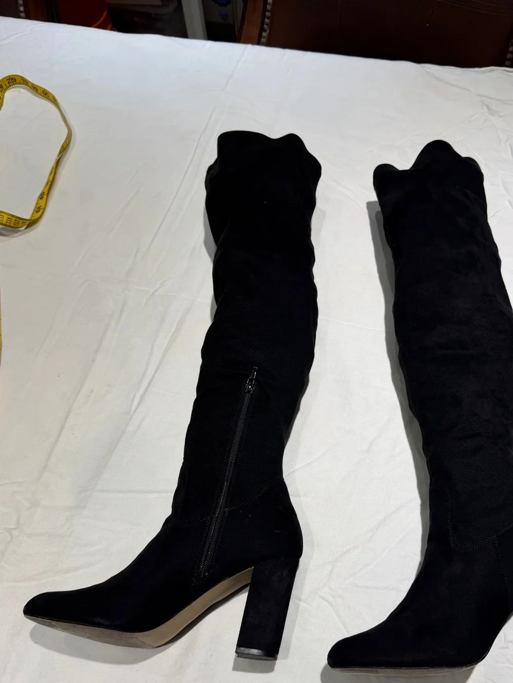 Madden Girl Black Over-the-Knee Block Heel Boots